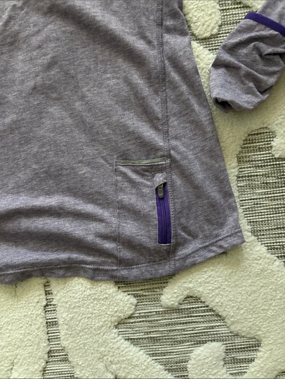 Nike Purple Lightweight Hooded Long Sleeve Top
